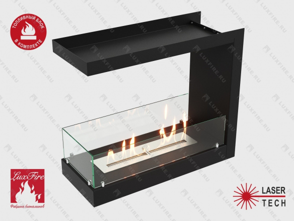 Встроенный биокамин Lux Fire Торцевой 755 М