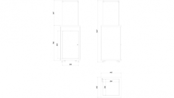 ГАЗОВЫЙ НАГРЕВАТЕЛЬ PATIO MINI/M/G31/37MBAR/B - белое стекло, с ручным управлением