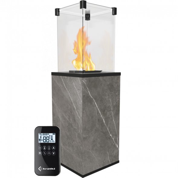 УЛИЧНЫЙ НАГРЕВАТЕЛЬ PATIO/MINI/G31/37MBAR/Q/N/P/G, NATURALI PIETRA GREY, с пультом ДУ