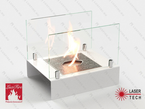 Настольный биокамин Lux Fire &amp;quot;Арлекино&amp;quot; М (белый)